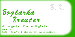 boglarka kreuter business card