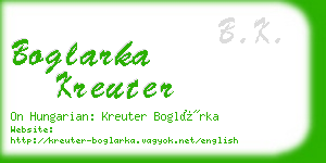 boglarka kreuter business card